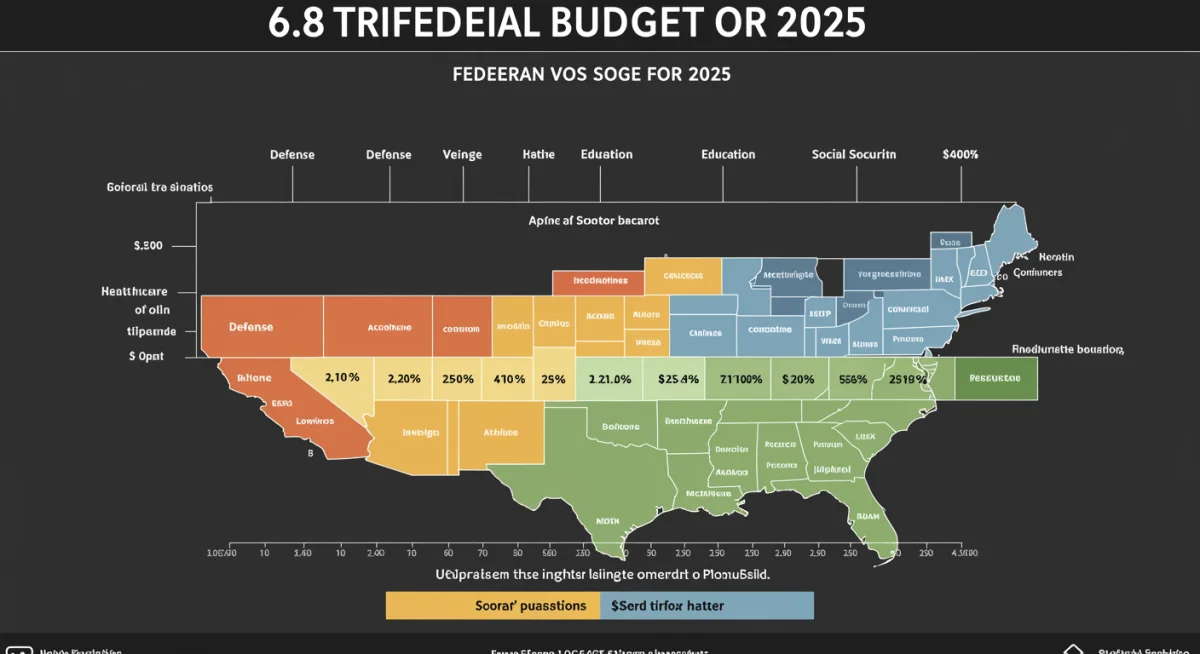 Infographic showing 2025 federal budget allocation across various sectors