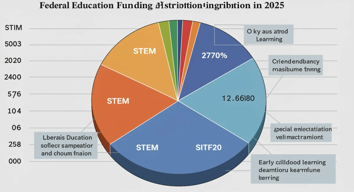 Infographic detailing 2025 US federal education funding allocation.