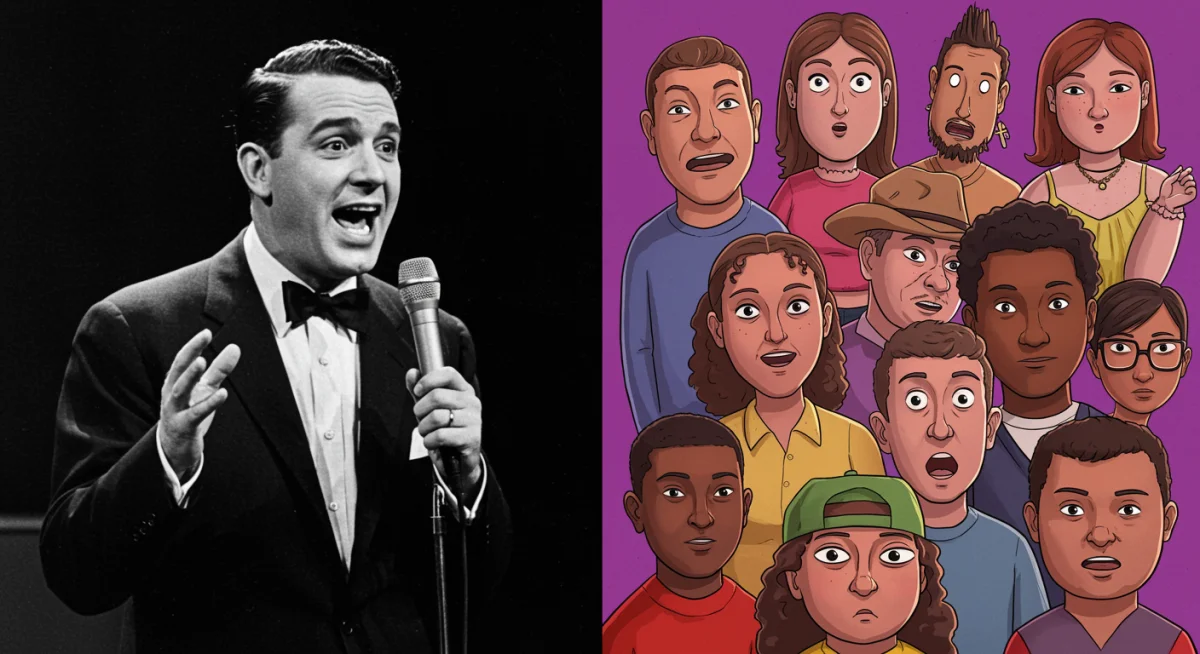 Contrast between classic stand-up and modern digital humor forms