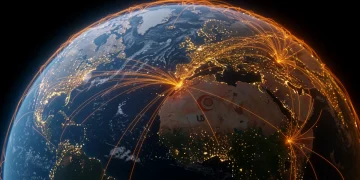 Global economic map showing interconnected trade routes and emerging alliances, with a focus on 2025 geopolitical shifts.
