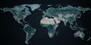 Global interconnectedness map showing US foreign policy focus