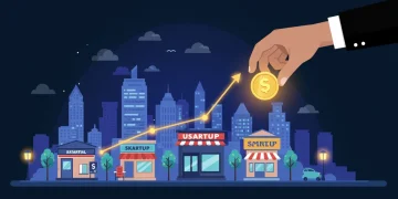 Illustration of small business growth and capital access in 2025