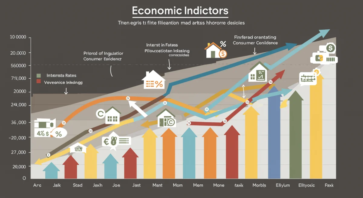 Economic indicators influencing housing market chart