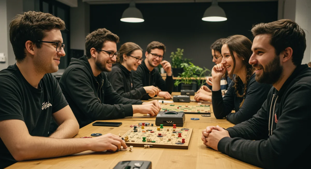 Young adults engaged in a niche hobby, showcasing strong bonds and shared passion within a micro-community.