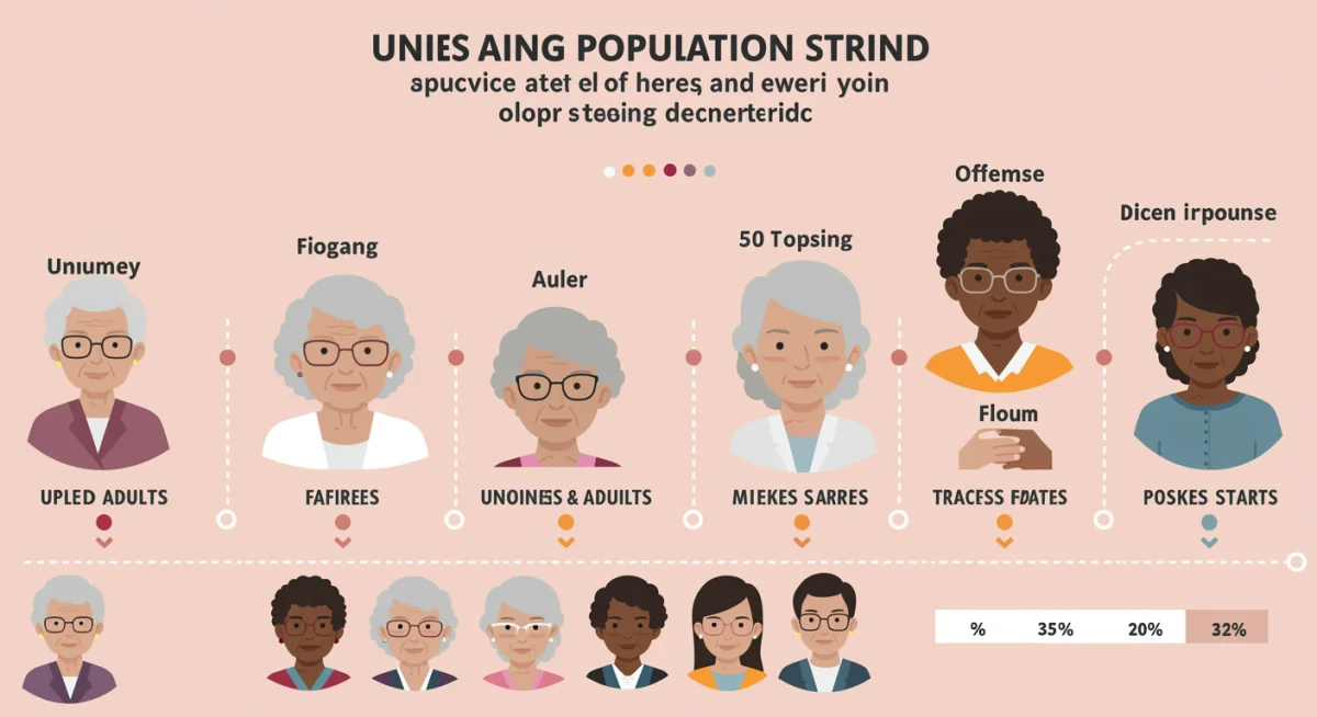 Chart illustrating an aging US population and declining birth rates