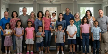 The Evolving American Family: 2026 Shift Analysis Diverse American families in a vibrant community setting, representing future family structures.