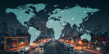 Navigating Global Supply Chain Shifts: 3 Key Impacts for U.S. Consumers in 2026 Global supply chain network with cargo ships and digital data overlay