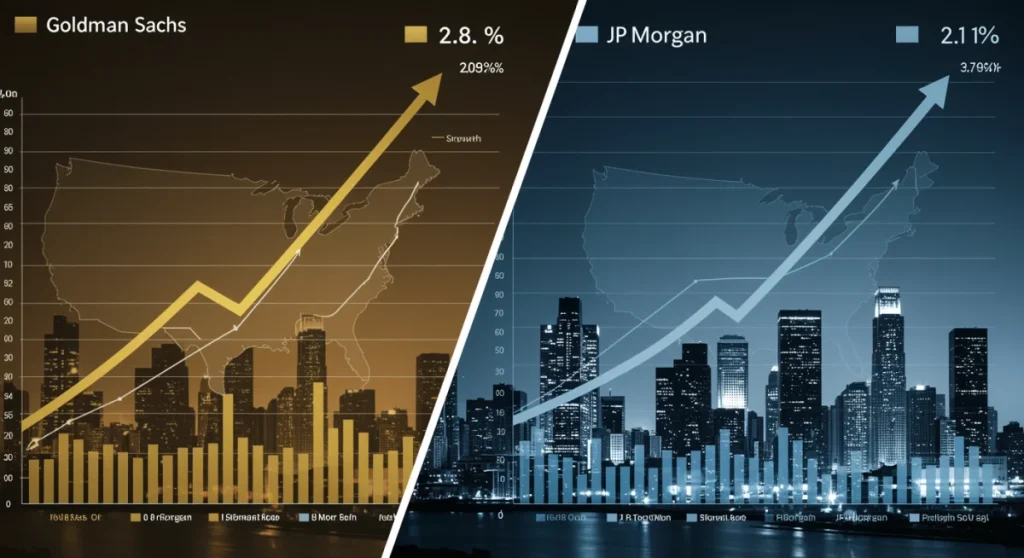 US Economic Forecasts 2026: Goldman Sachs vs. JP Morgan