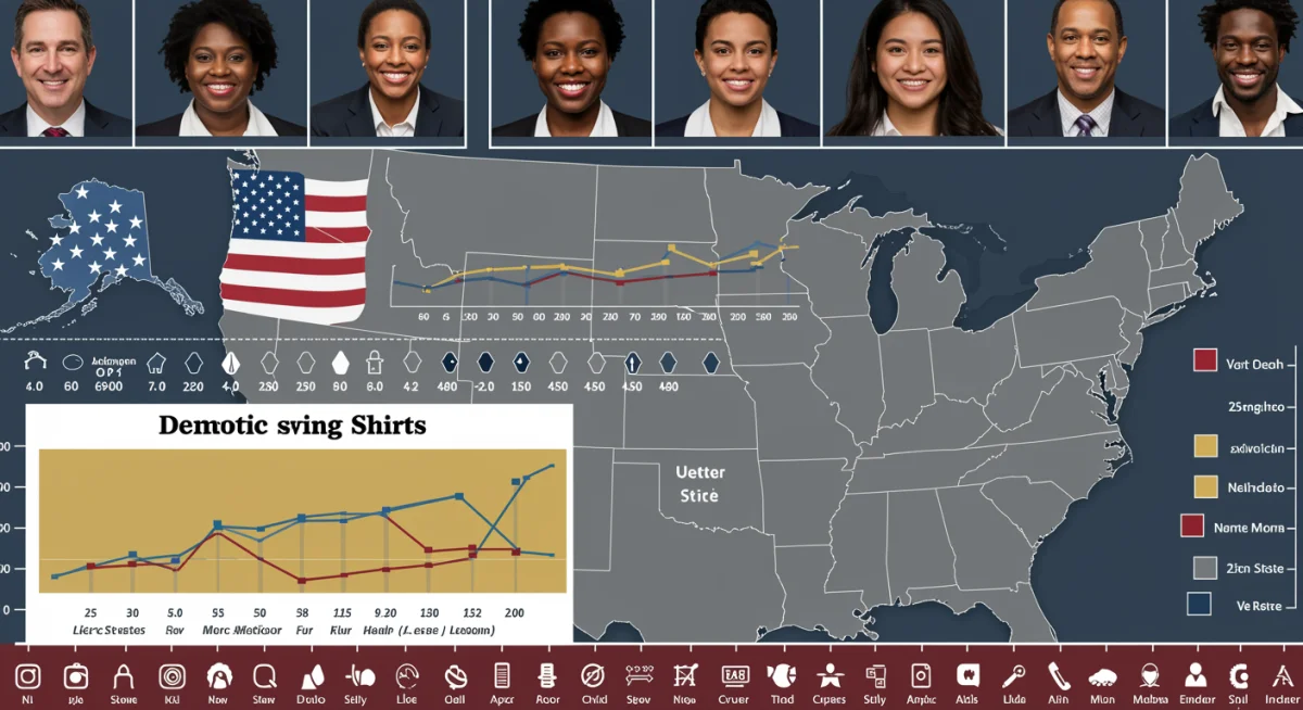Demographic shifts in voter registration across key swing states