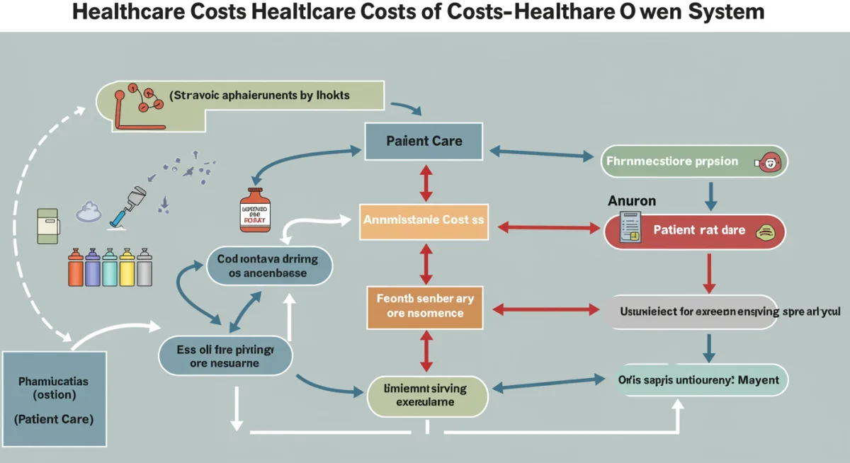 Healthcare cost flow infographic with policy impact